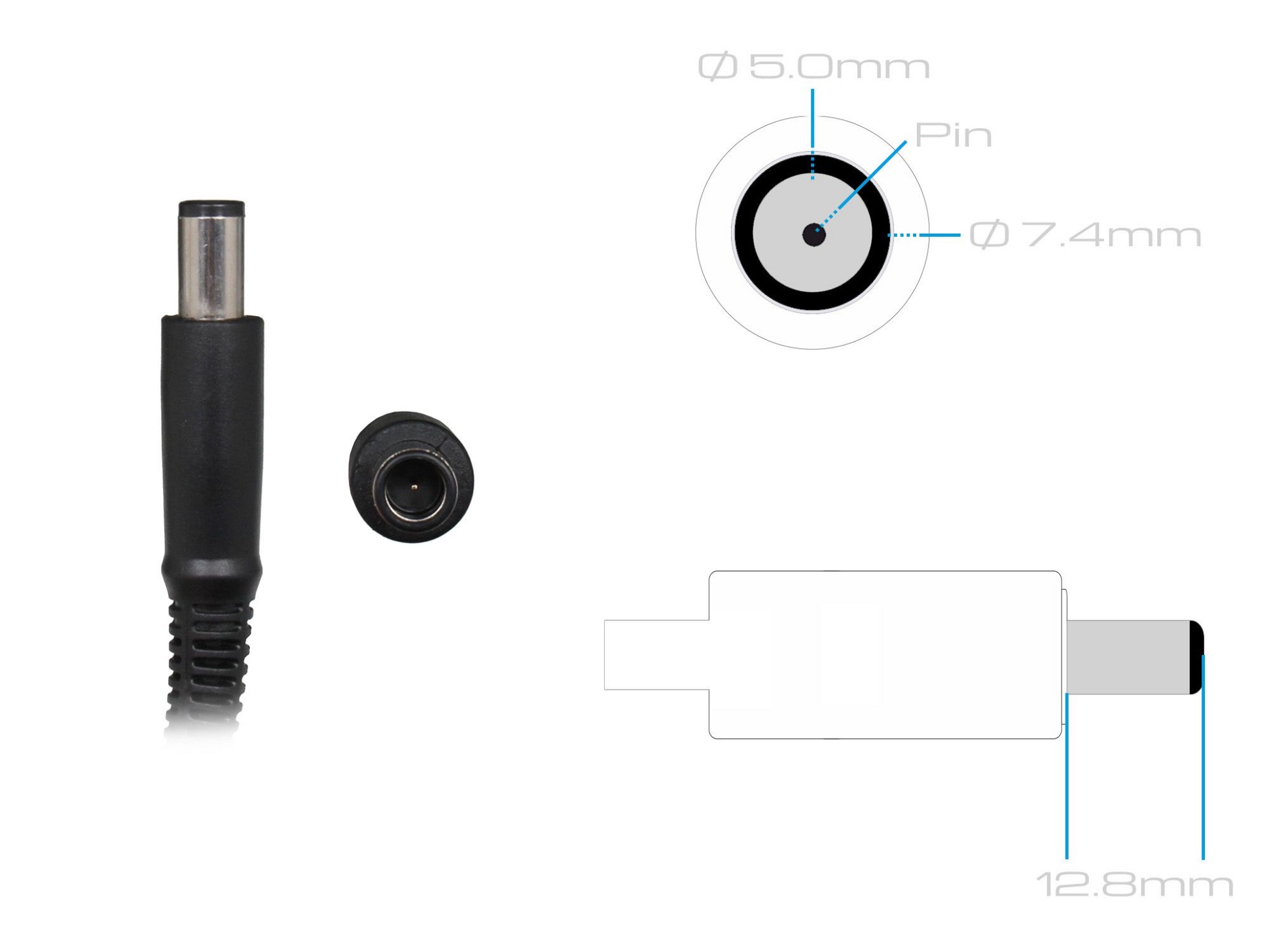 HP ProBook 6360b original chargeur 65 watts construction normale 19,5V