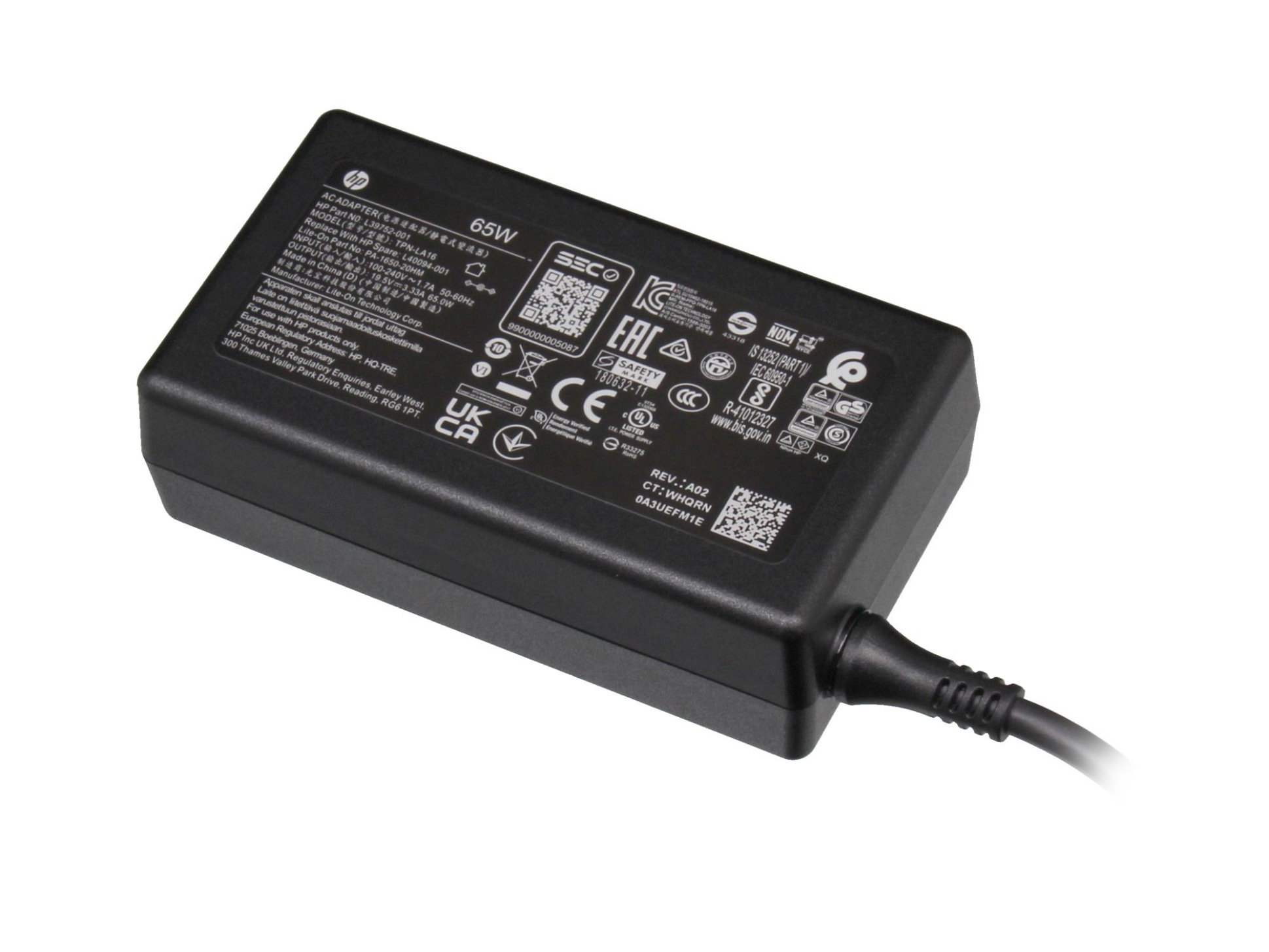 HP ProBook 6360b original chargeur 65 watts construction normale 19,5V