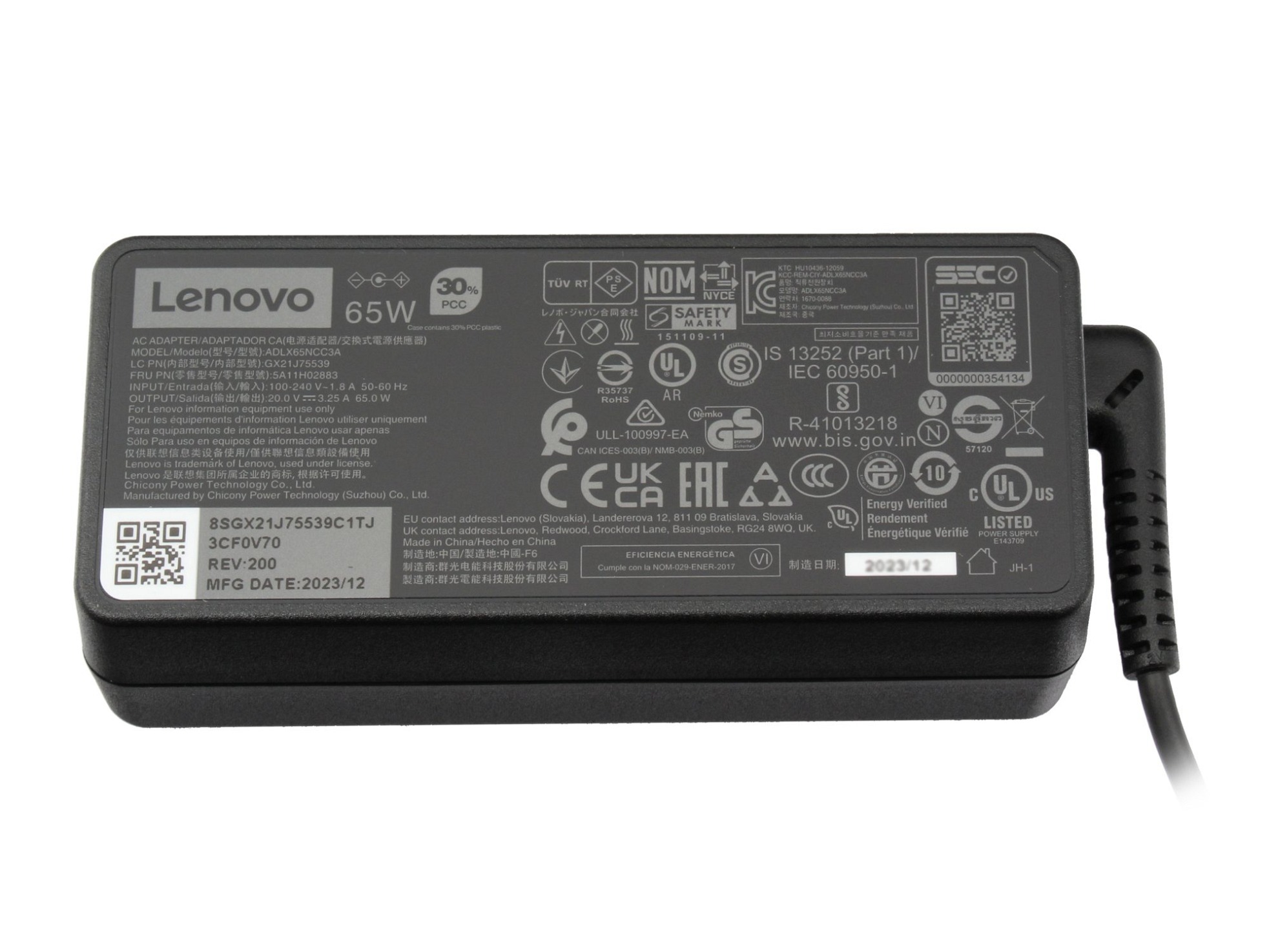 Lenovo SA10M42747 Original Netzteil 65,0 Watt