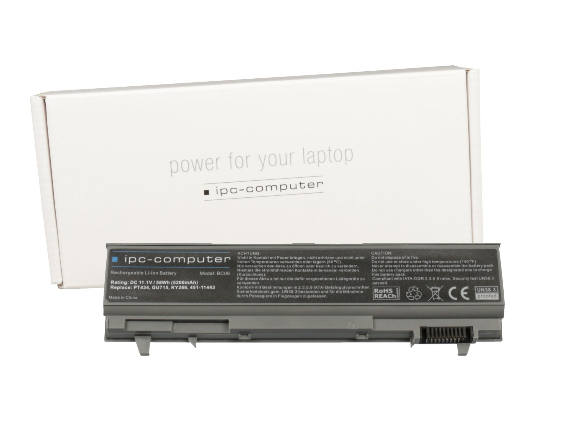 IPC-Computer Akku kompatibel zu Dell GU715 mit 58Wh