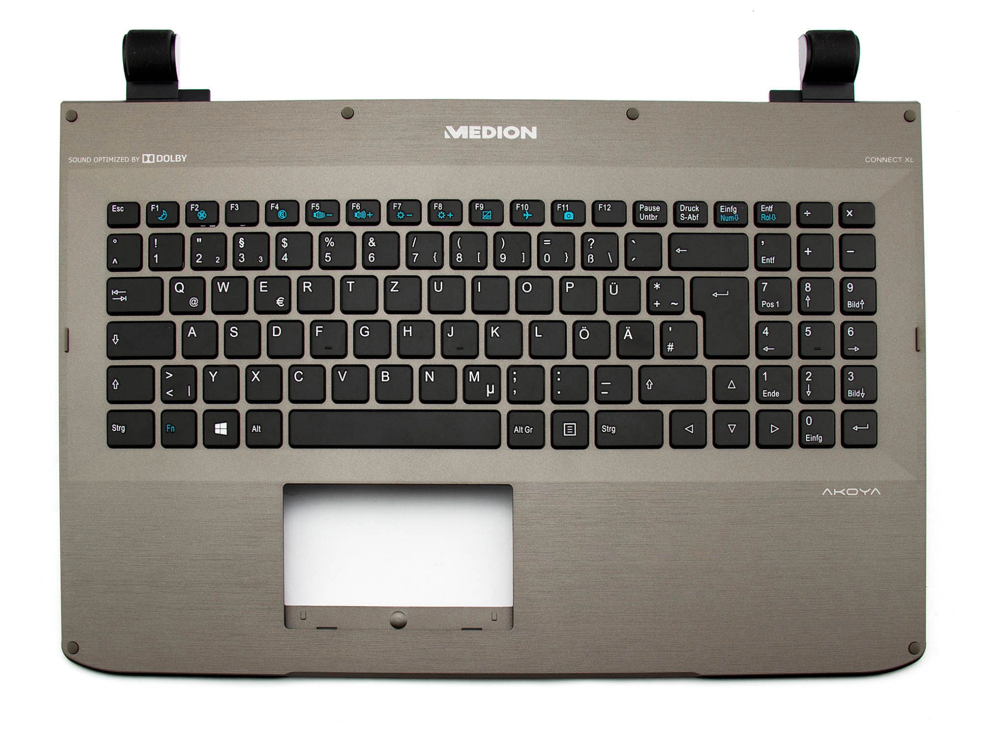 Medion Akoya S6212T (US55II1) original Tastatur inkl. Topcase DE (deutsch) schwarz/grau