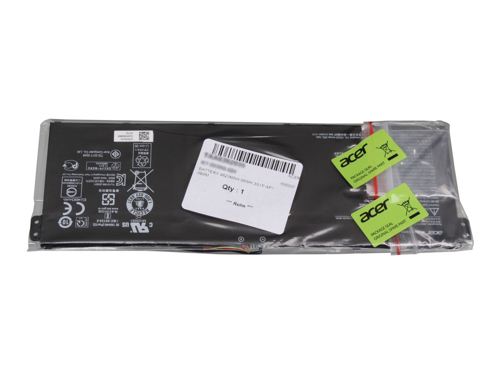 Acer Chromebook Spin 514 (CP514-1WH) original Batterie 55,9Wh 11.61V (Type AP19B8M)