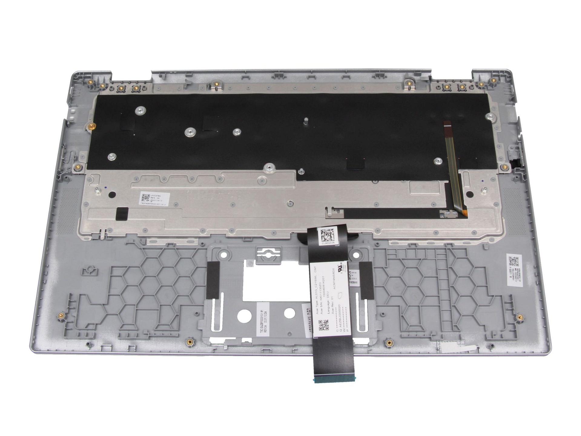 Acer Chromebook Spin 514 (CP514-2H) original Tastatur DE (deutsch) silber mit Backlight
