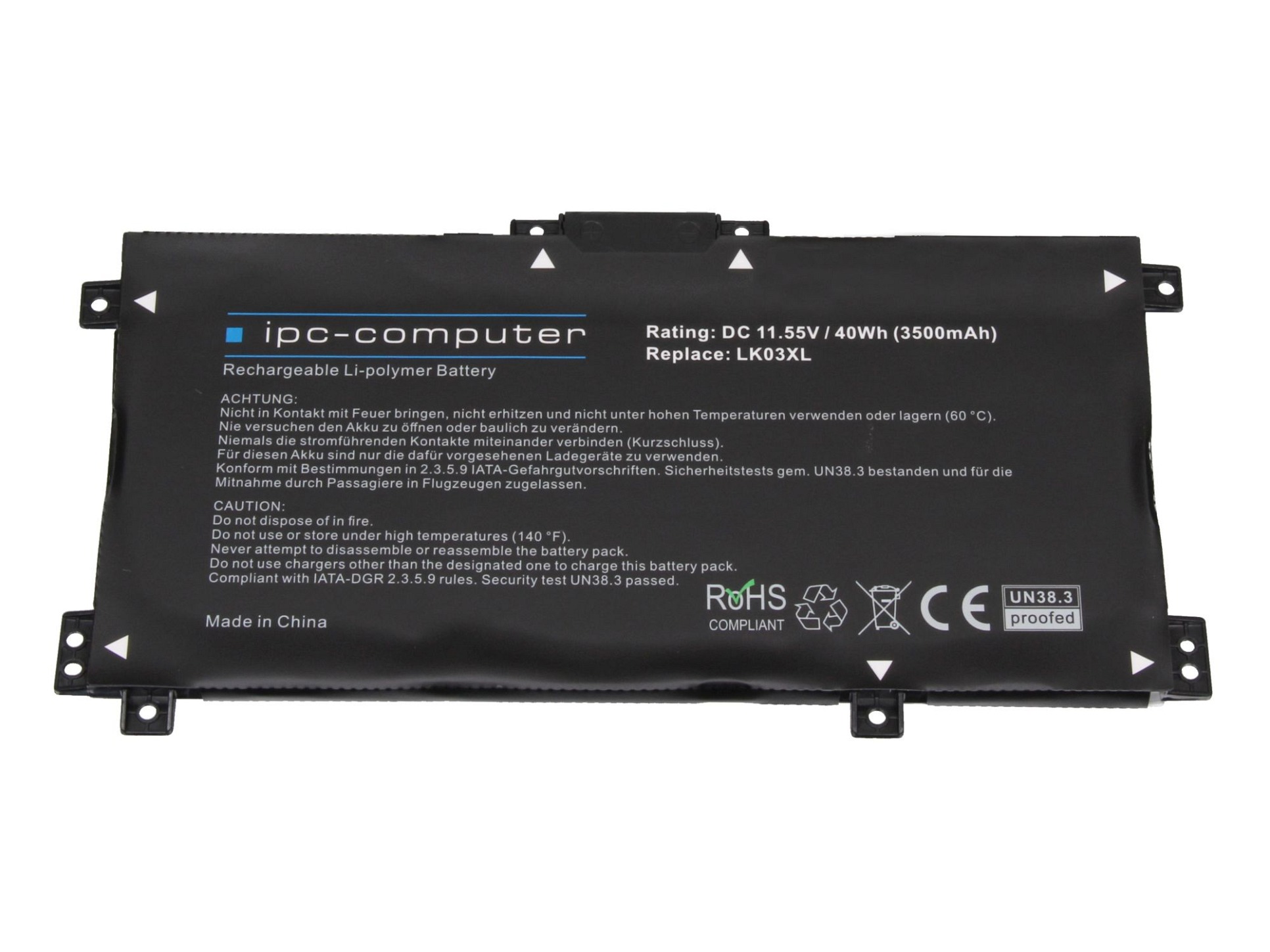 IPC-Computer Batterie 40Wh Nouveau compatible pour HP Envy x360 15z-bq100 CTO