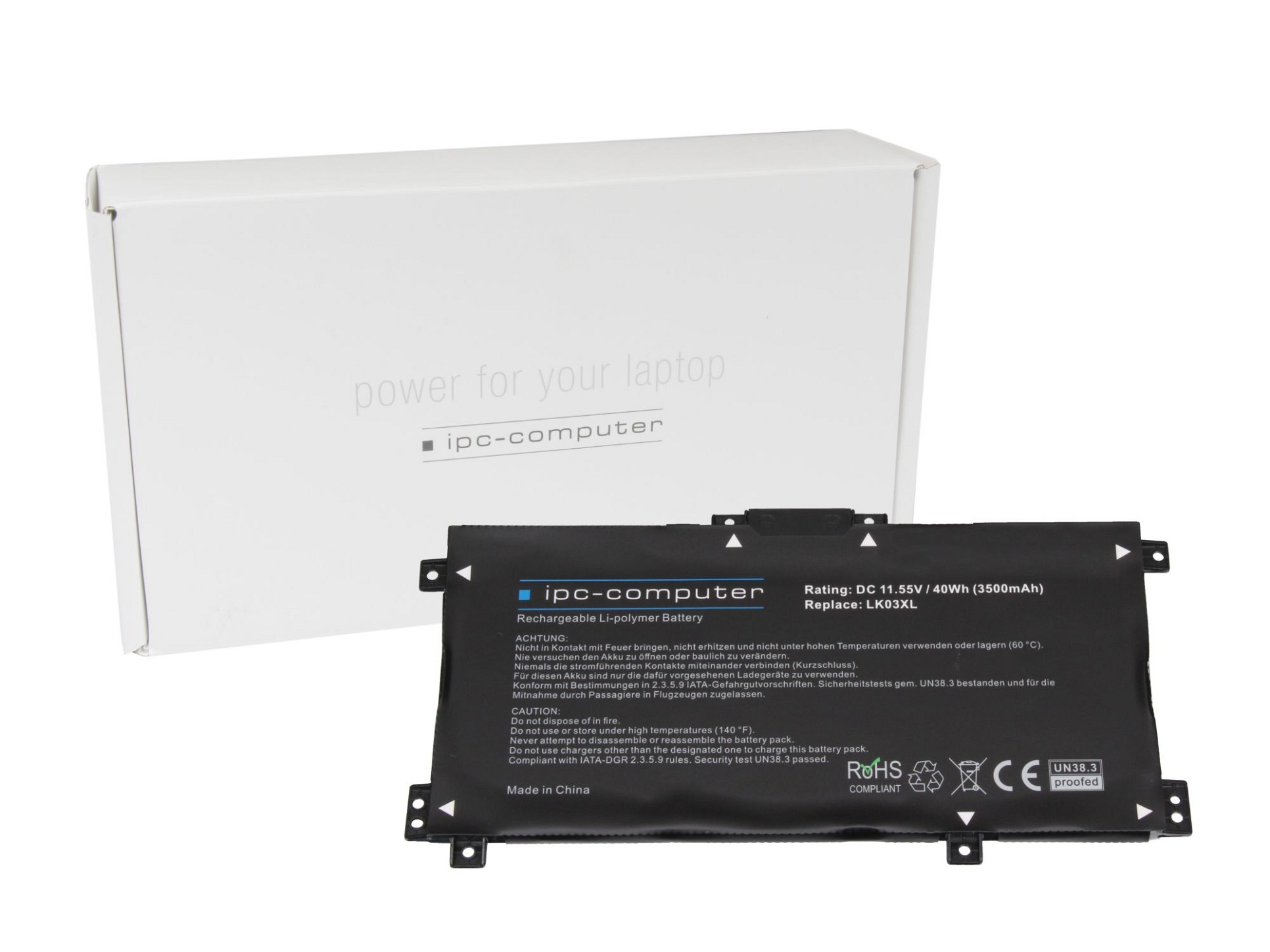 IPC-Computer Batterie 40Wh Nouveau compatible pour HP Envy x360 15z-bq100 CTO