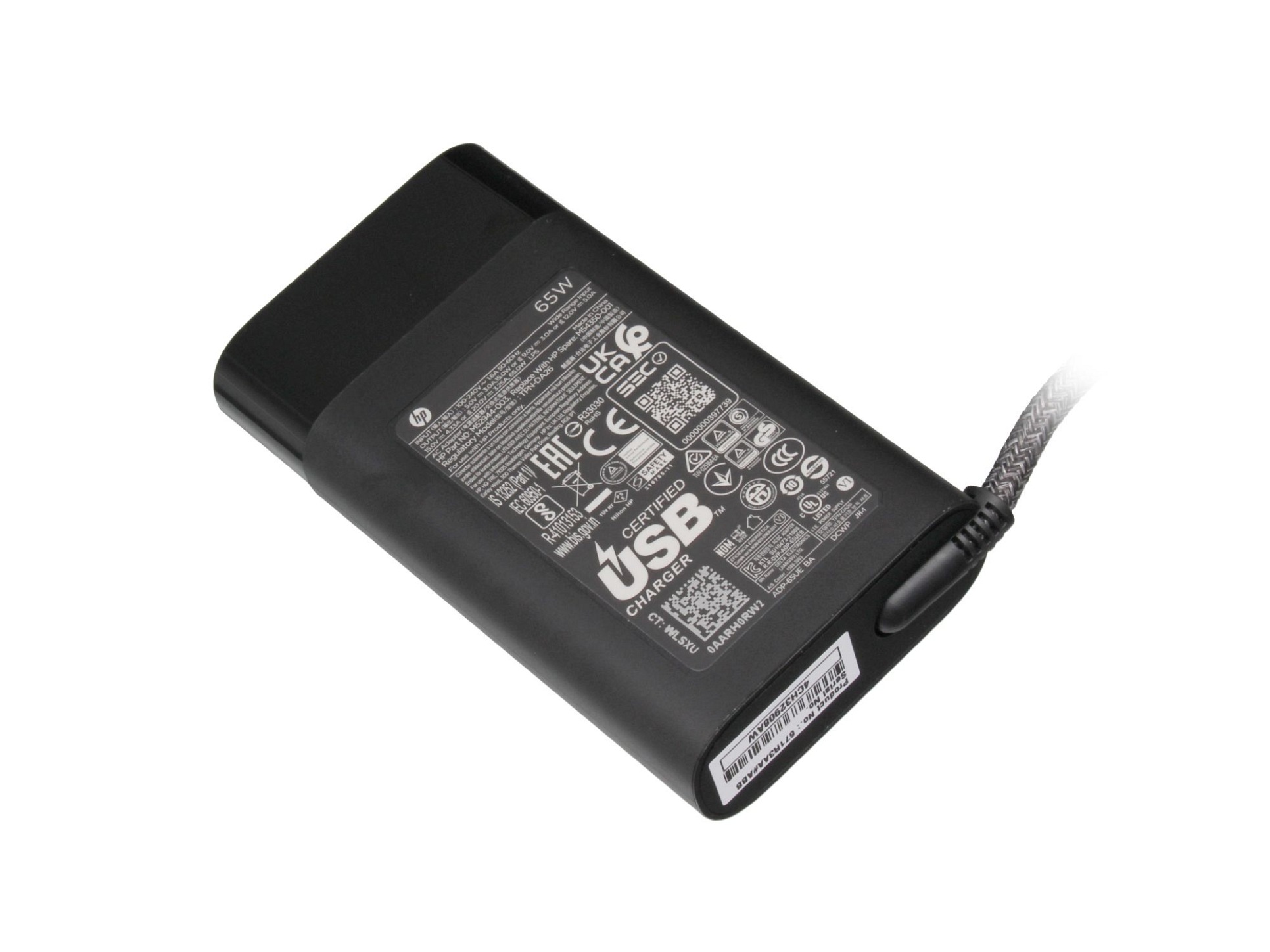 HP mt46 Mobile Thin Client Original USB-C Netzteil 65,0 Watt abgerundete Bauform