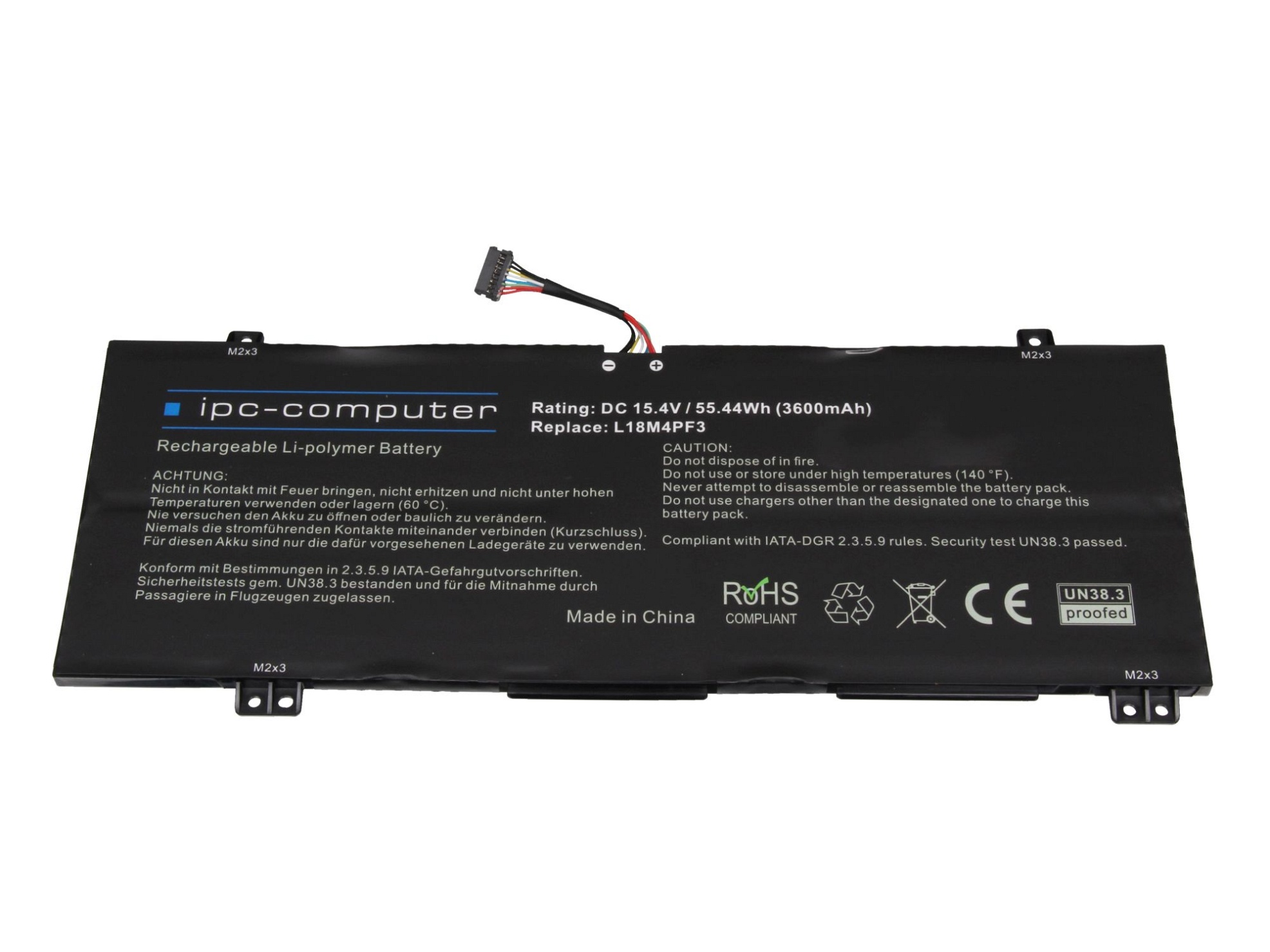 IPC-Computer Batterie 55,44Wh Nouveau compatible pour Lenovo IdeaPad S540-14API (81NH)