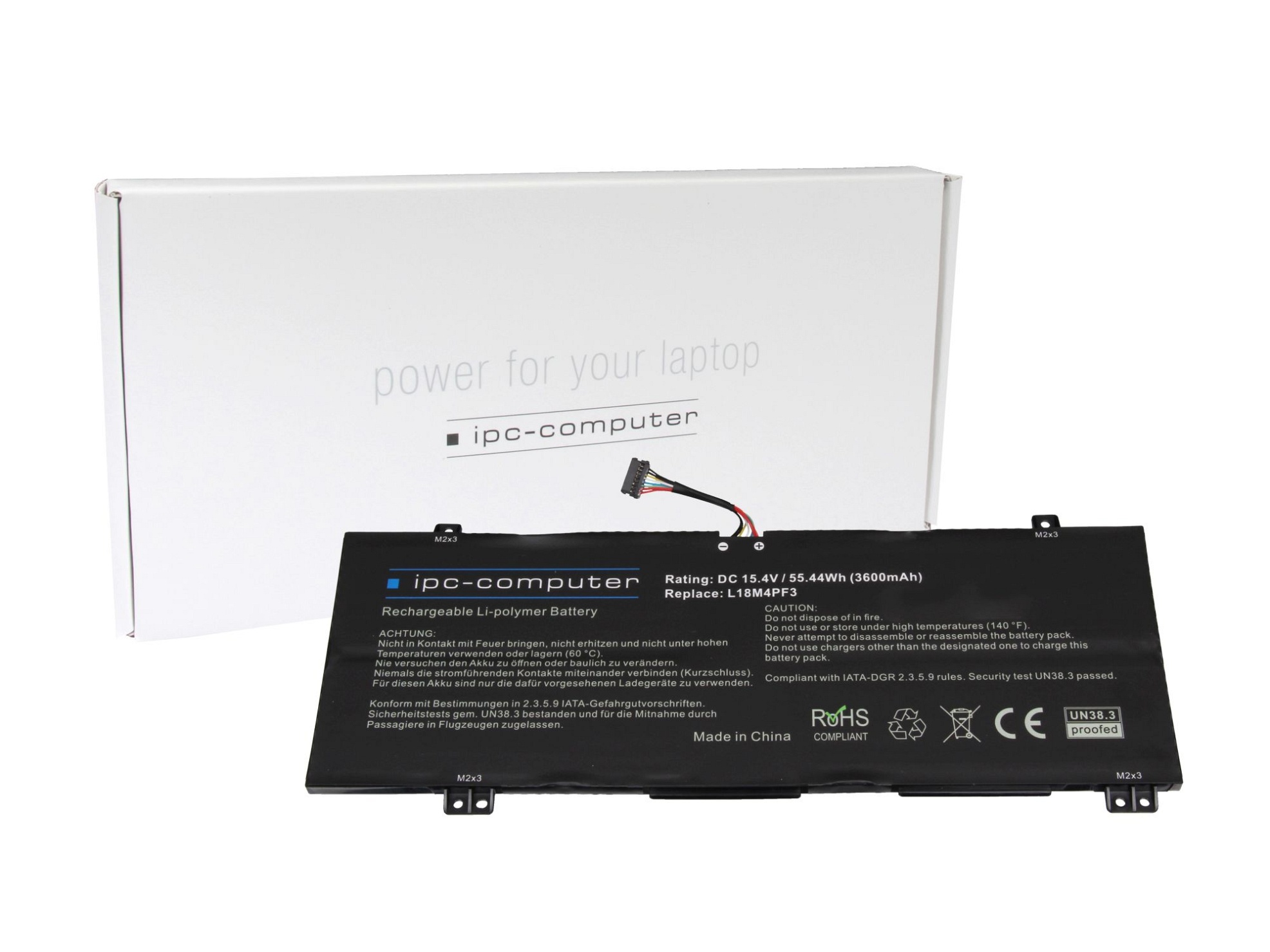 IPC-Computer Batterie 55,44Wh Nouveau compatible pour Lenovo IdeaPad S540-14API (81NH)