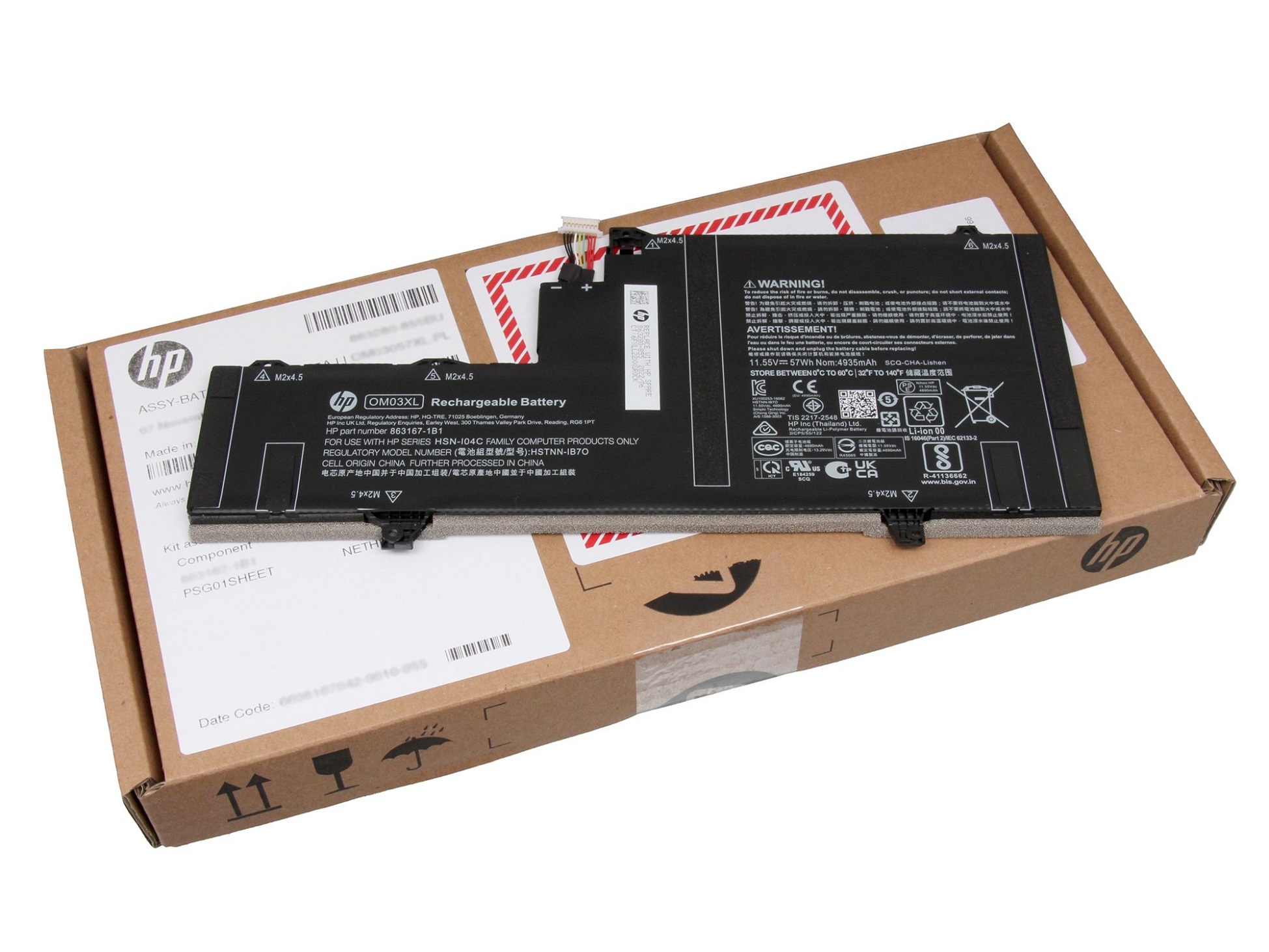 HP EliteBook x360 1030 G2 original Batterie 57Wh