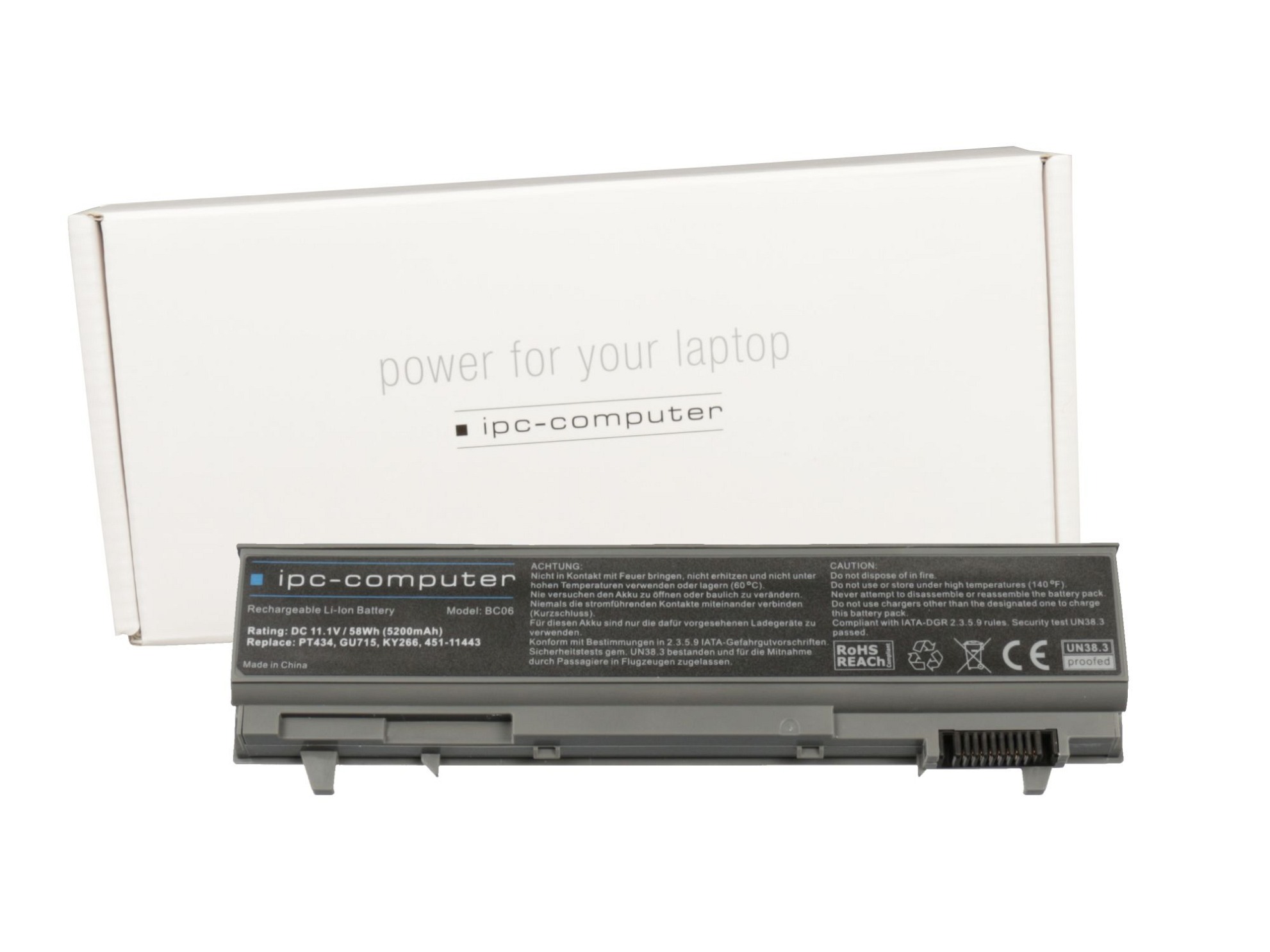 IPC-Computer Akku kompatibel zu Dell JWRM5 mit 58Wh