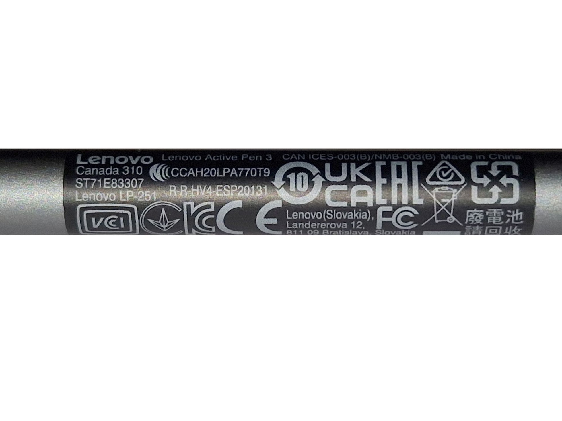 Lenovo Yoga Tab 13 YT-K606F (ZA8E/ZAA7) original Active Pen 3 inkl. Batterie