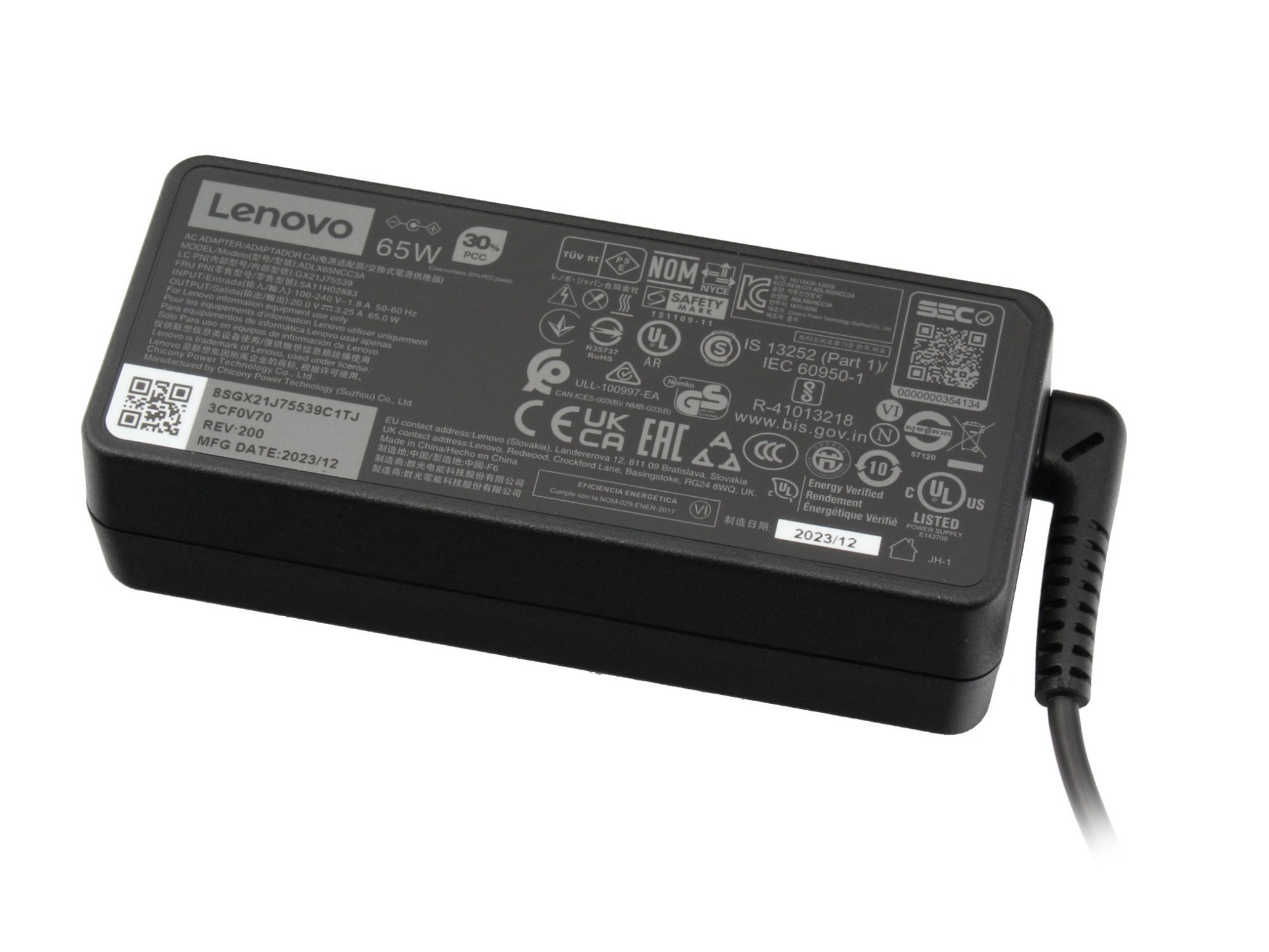 Lenovo IdeaPad 320-17ABR (80YN) original chargeur 65 watts